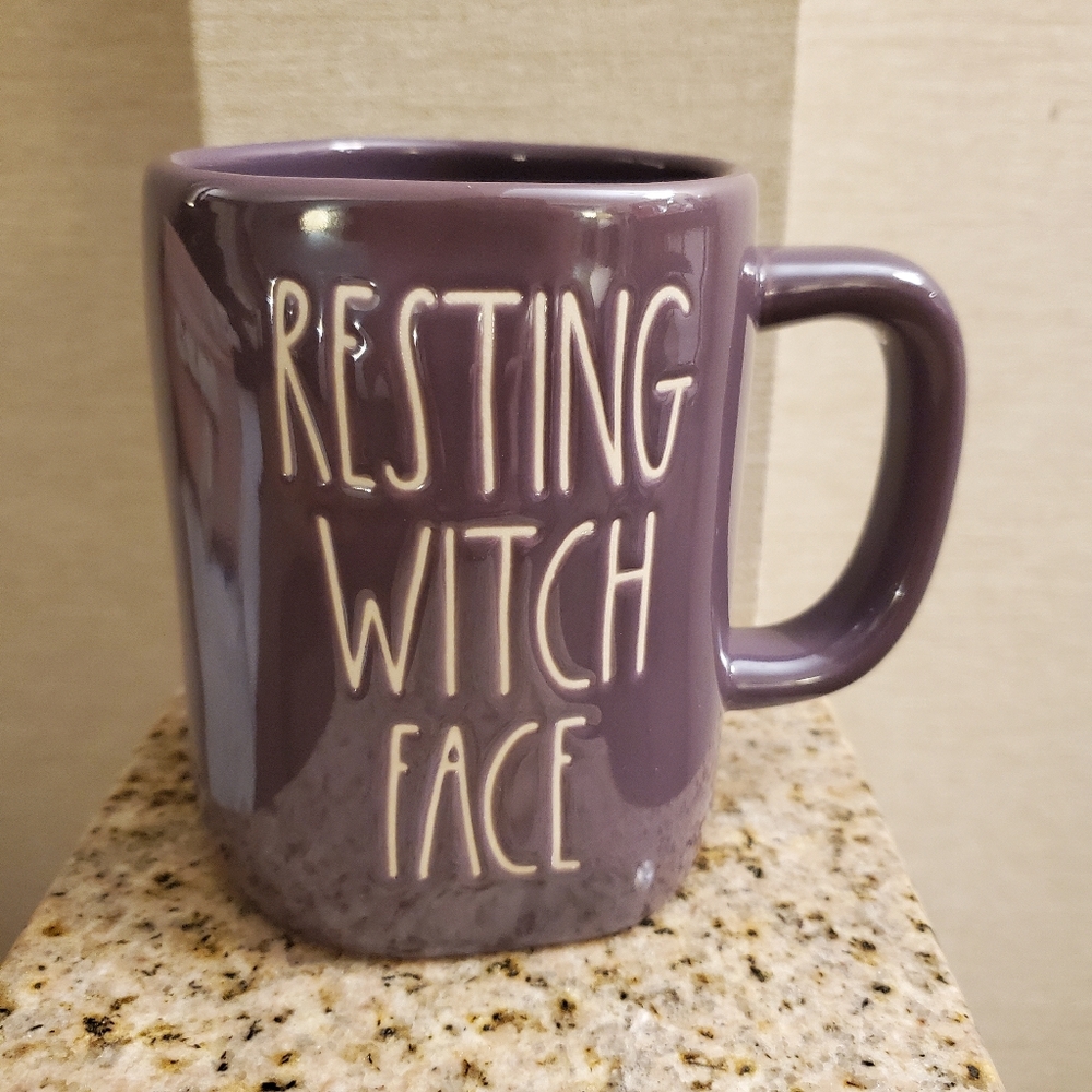 New Rae Dunn Resting Witch Face Mug